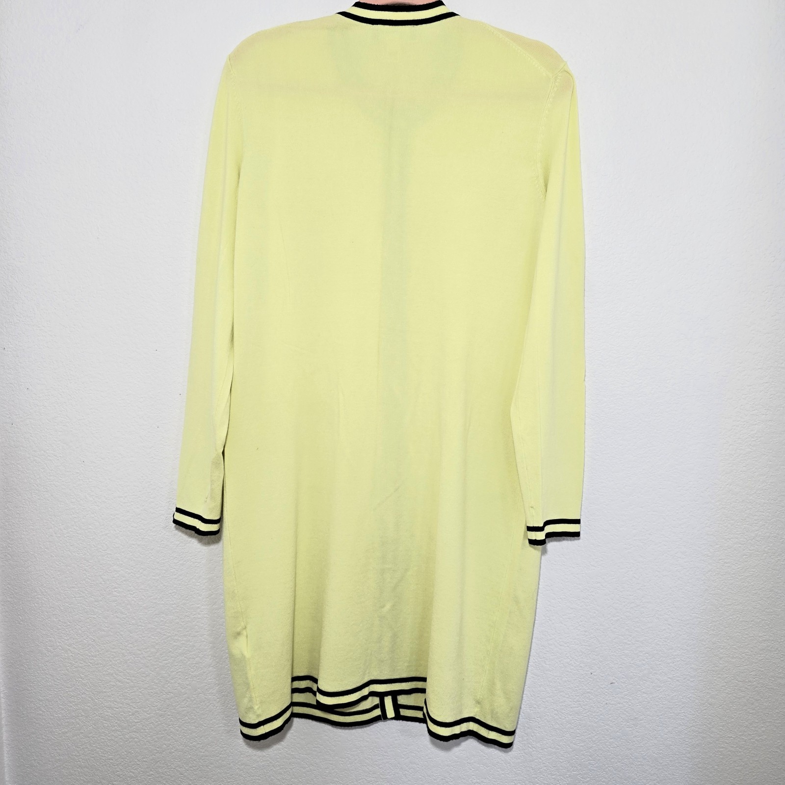 Karl Lagerfeld Paris Sweater Day Dress Long Sleeve Green Black M