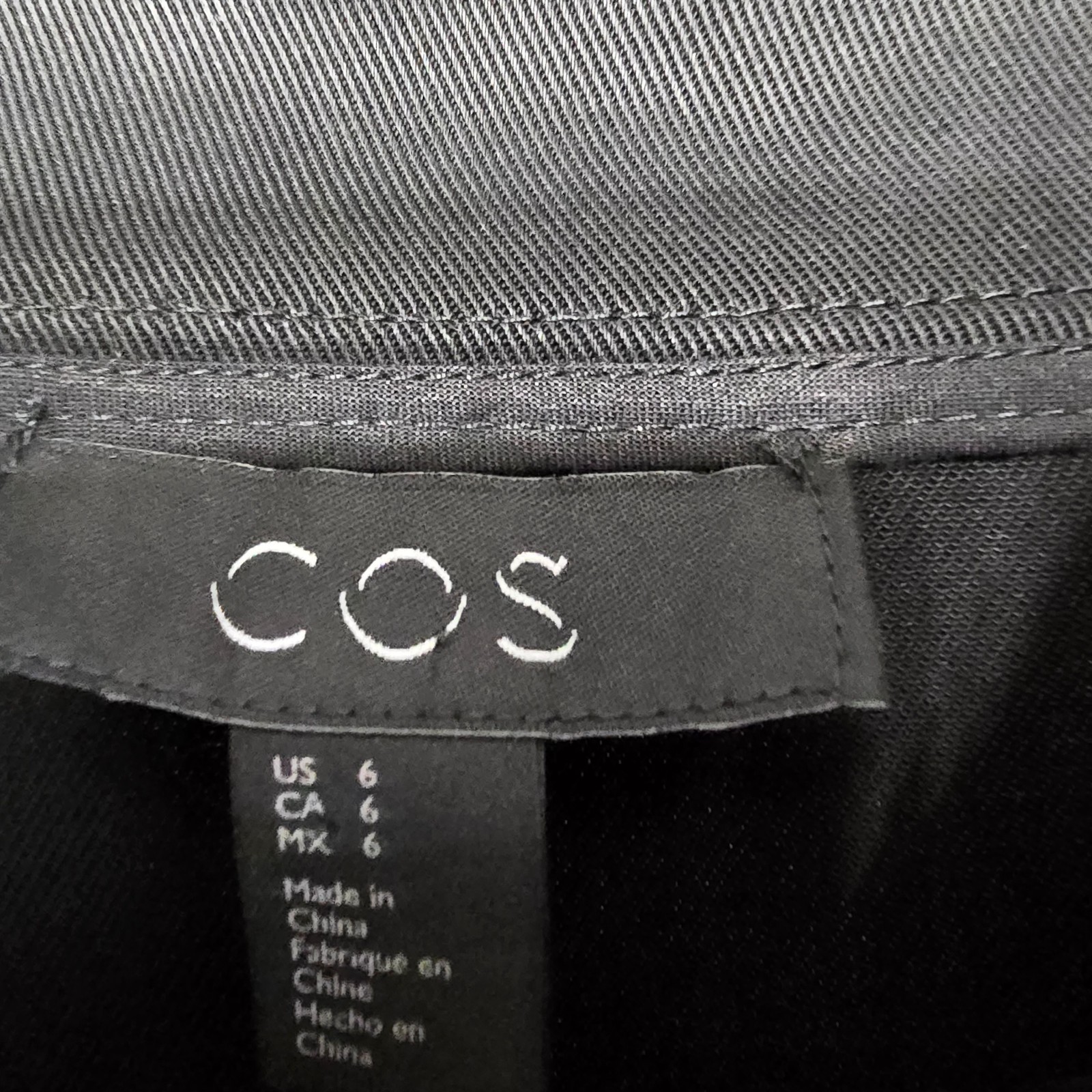 COS Women’s Black Lyocell Utility Dress Size 6 Minimalist Shirt Dress