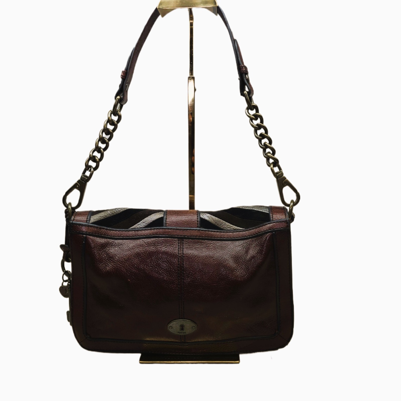 Fossil Vintage Genuine Leather & Suede Purse – Brown – Excellent Condition