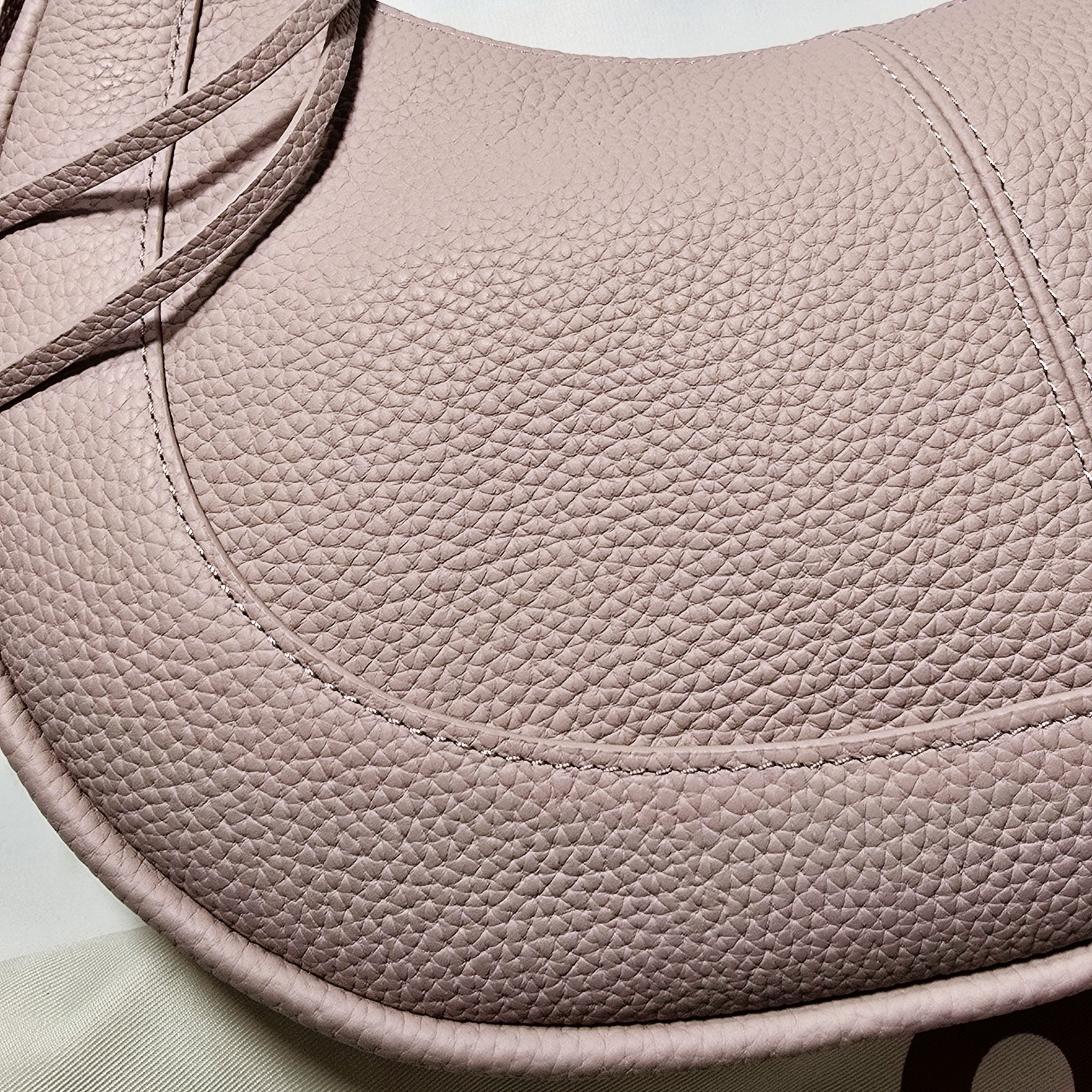 LAFESTIN Women’s Leather Crescent Crossbody Bag Powder Pink Hobo Purse