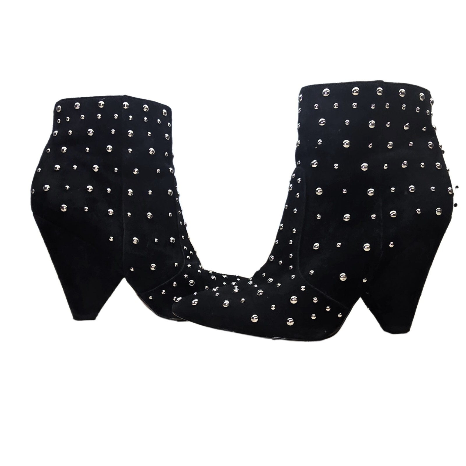 Sam Edelman Roya Studded Black Suede Ankle Boots, Size 7 – Bold & Stylish