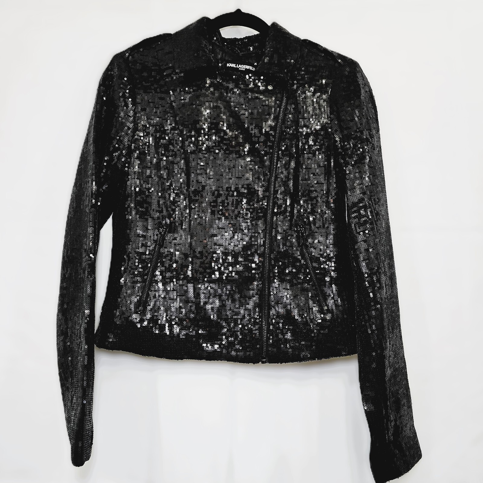KARL LAGERFELD PARIS - Women's Sequined Moto Jacket – Size XS – NEW!