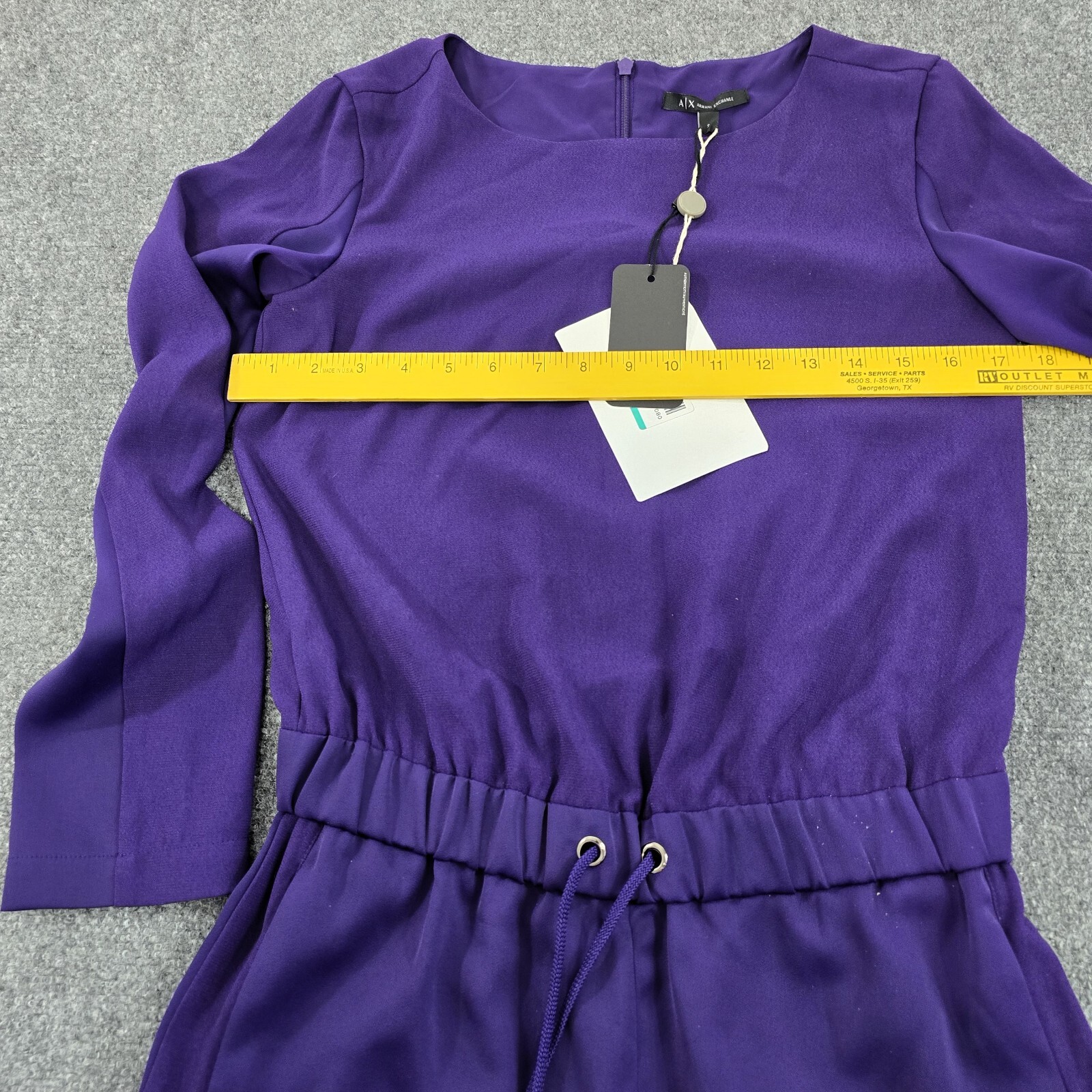 Armani Exchange Purple Long Sleeve Women's Romper – Size 2, New with Tags