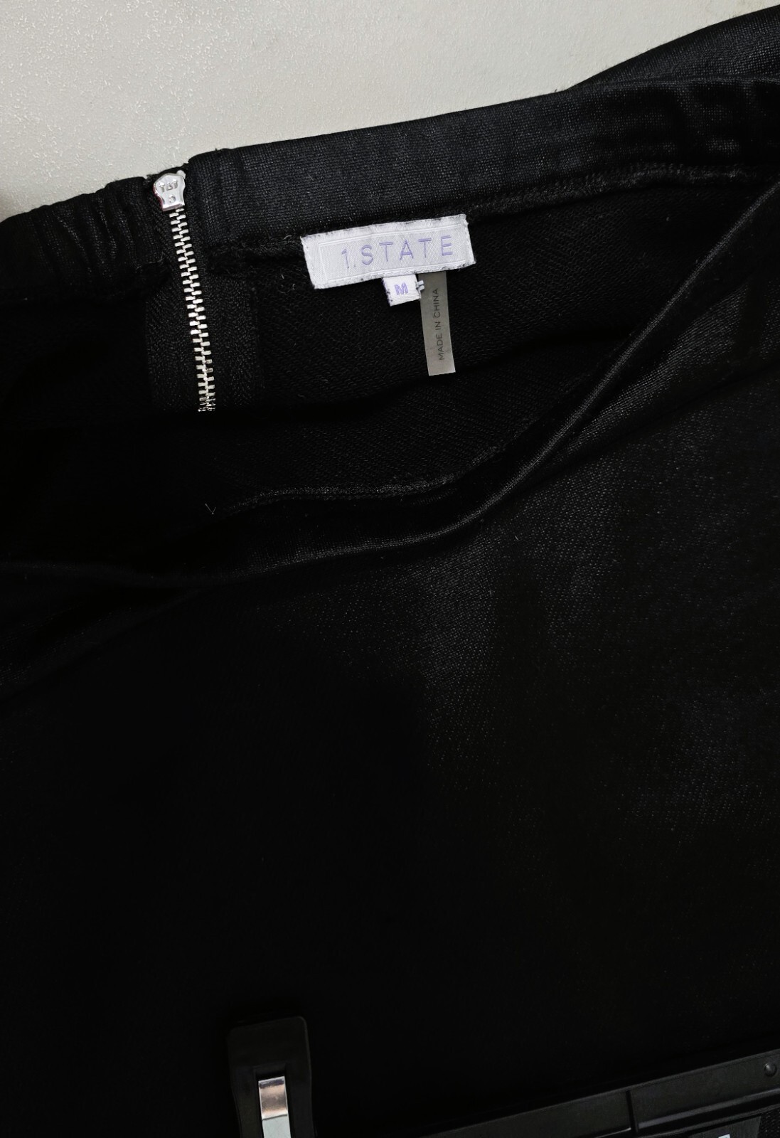 State Mid-length Skirt (Size M): Black with Stunning Back Zipper