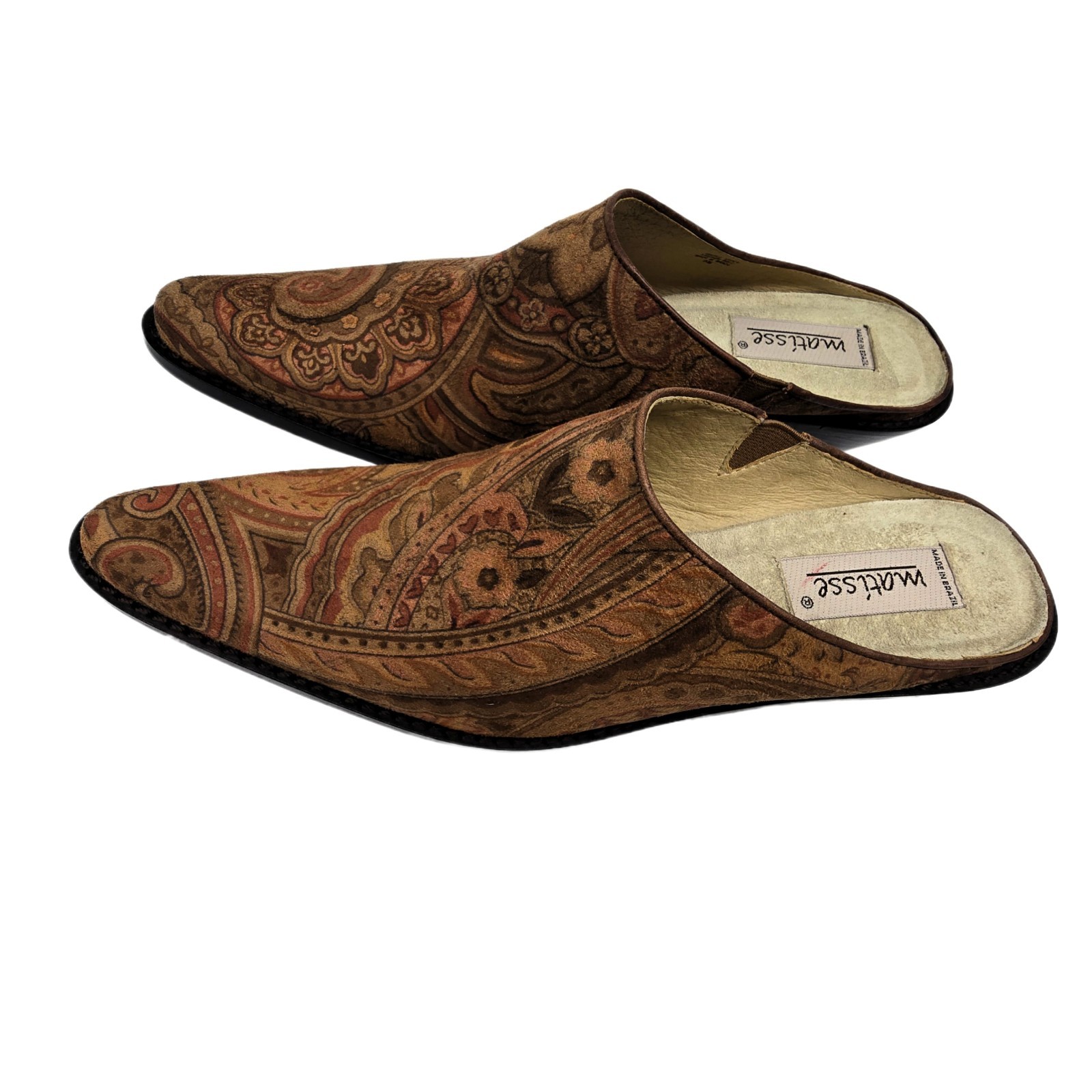 Matisse Southwestern Paisley Suede Mules Women’s 9 – Boho Country Slip-On