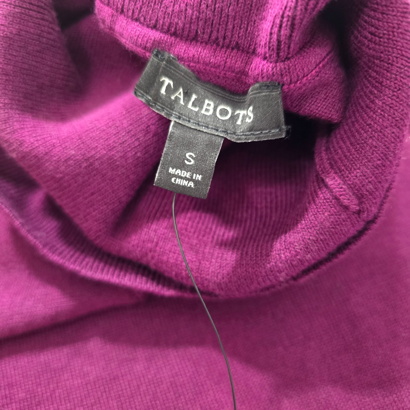Talbots Women’s Purple Wine Turtleneck Sweater Long Sleeve Knit Size S NWT