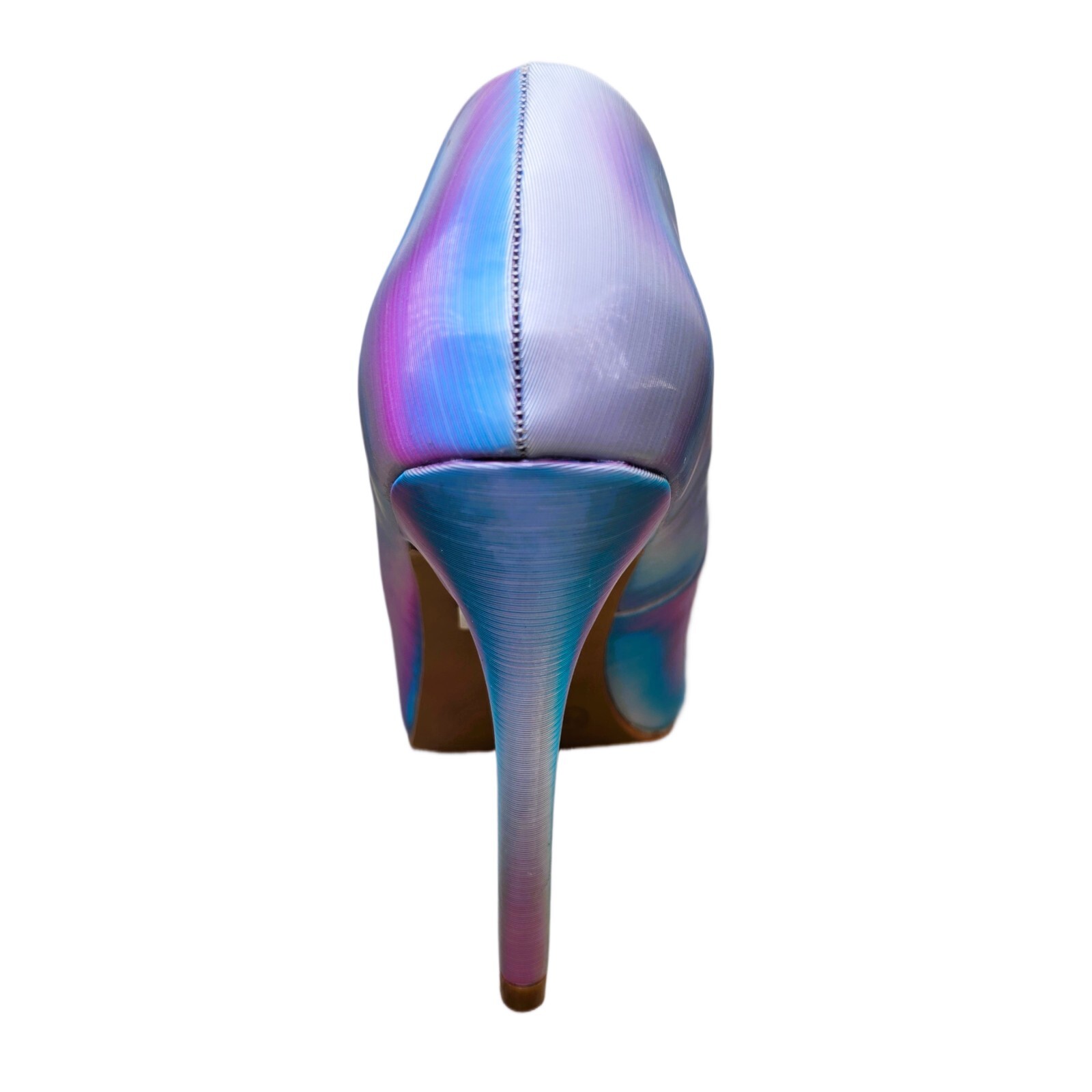 Torta Caliente Womens Iridescent Stiletto Heel Shoes Size 7M Mermaid Fairy Fair