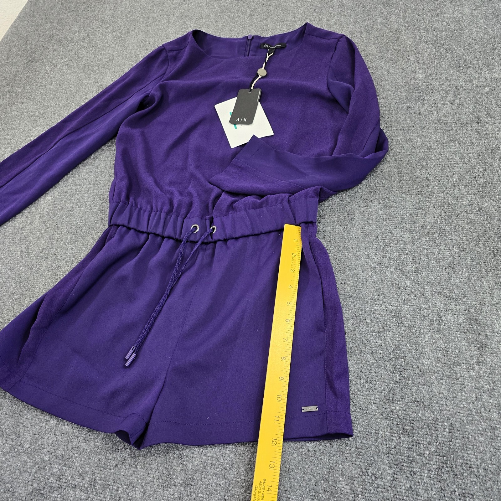 Armani Exchange Purple Long Sleeve Women's Romper – Size 2, New with Tags