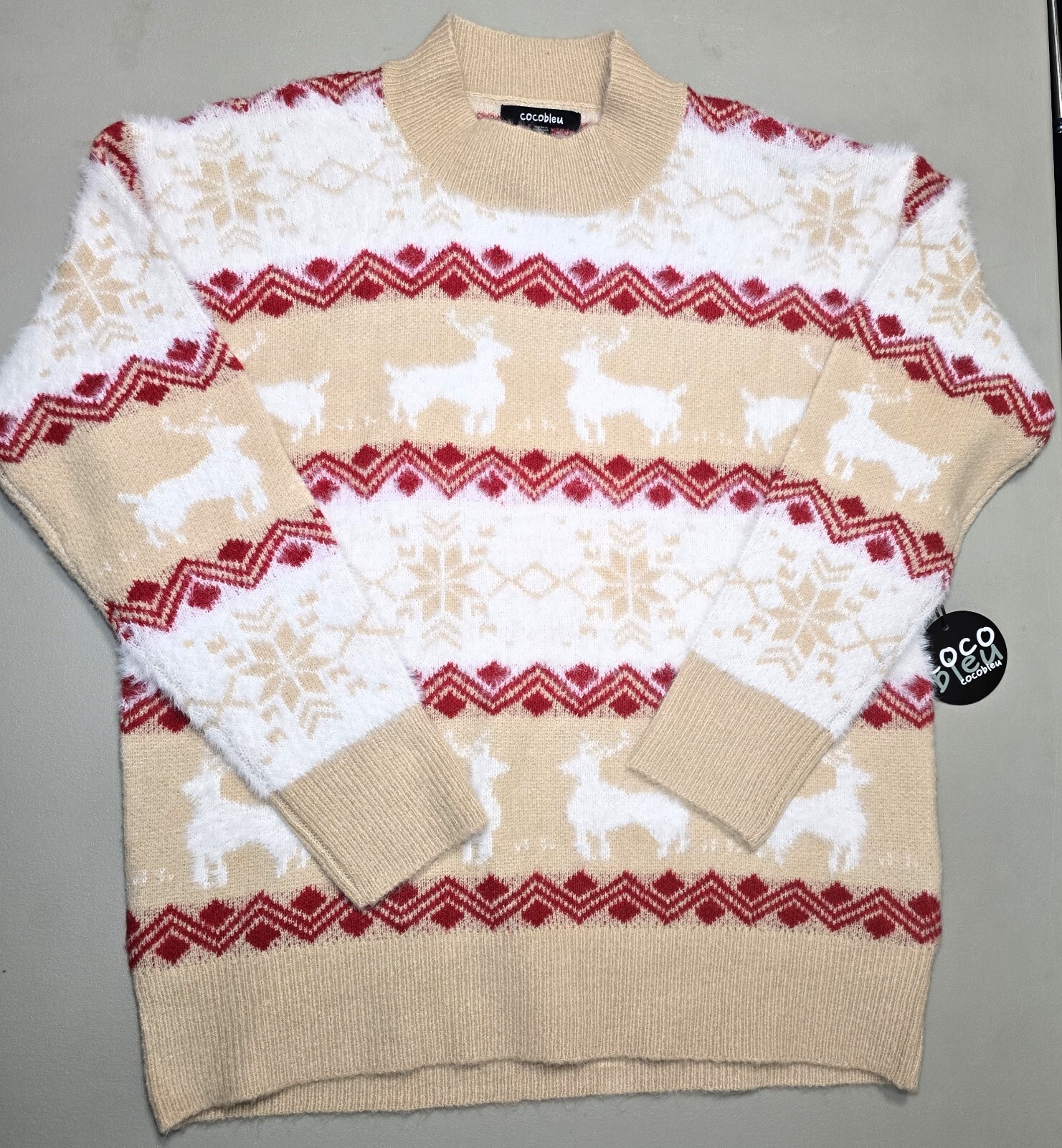 Cocobleu Women's Cozy Christmas Sweater – Festive & Soft – Size M