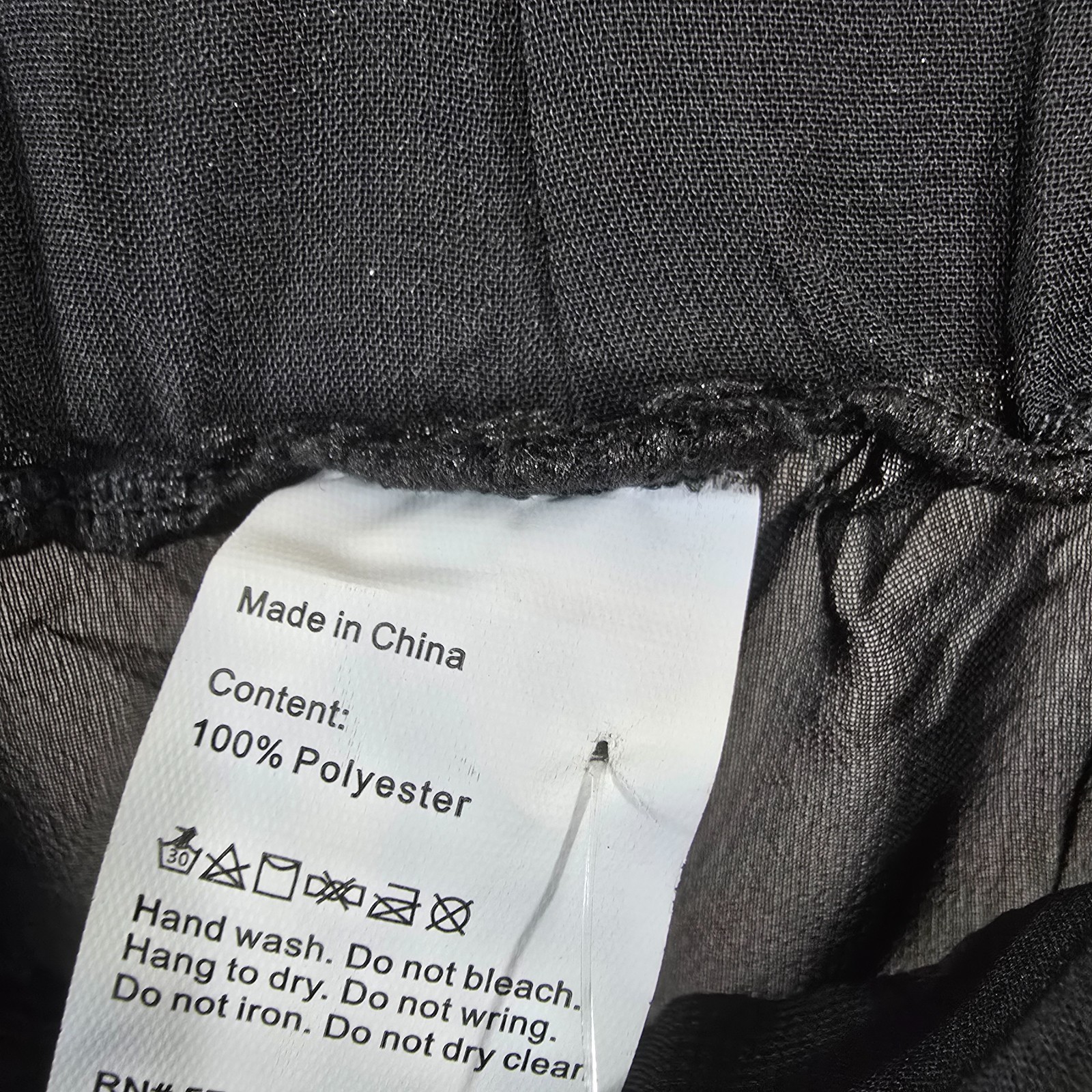 Bon Voyage NWT M Black Chiffon Sheer Swim Cover-Up Pants Pull-On Resort Wear
