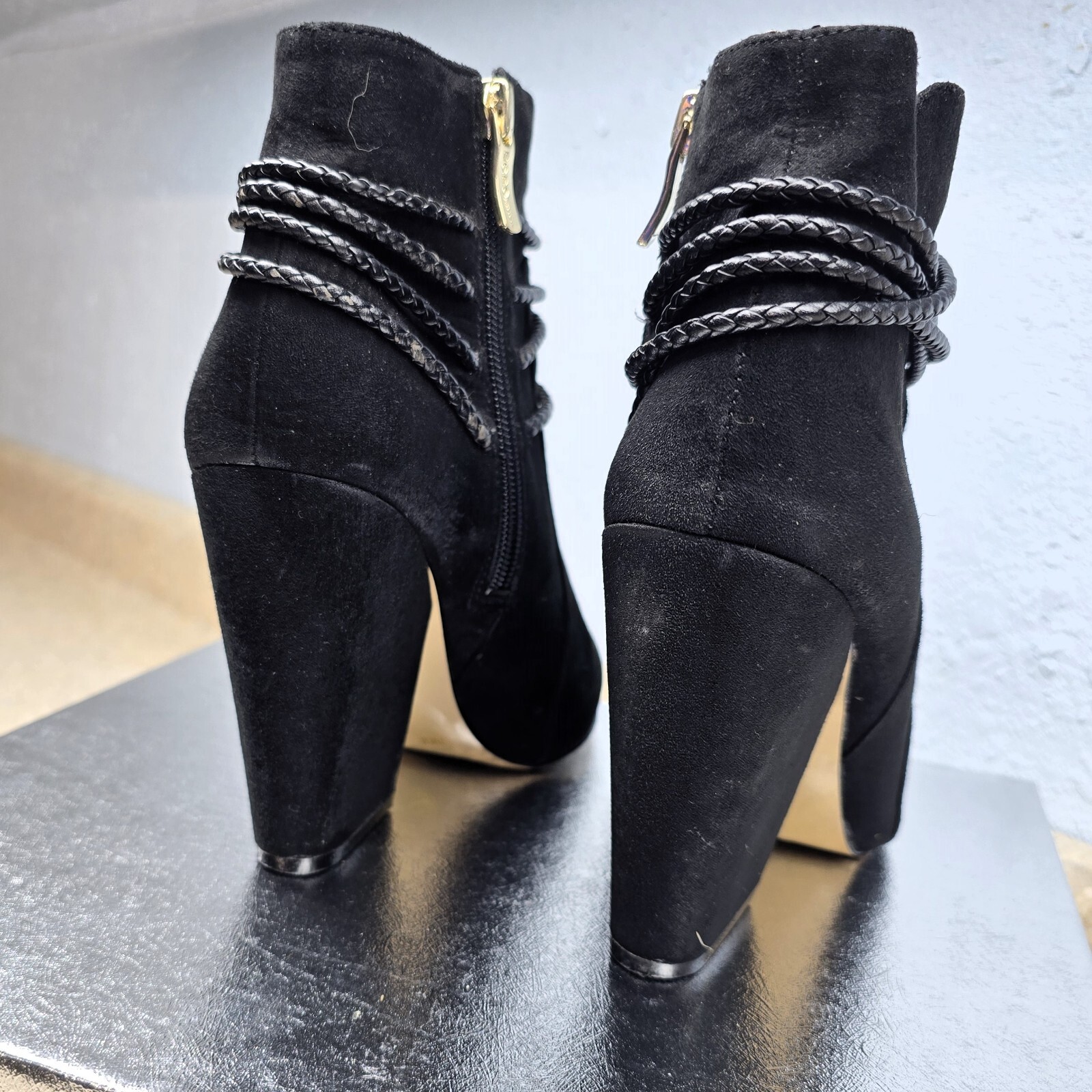 BCBGeneration Black Suede Women's Ankle Booties – Size 7