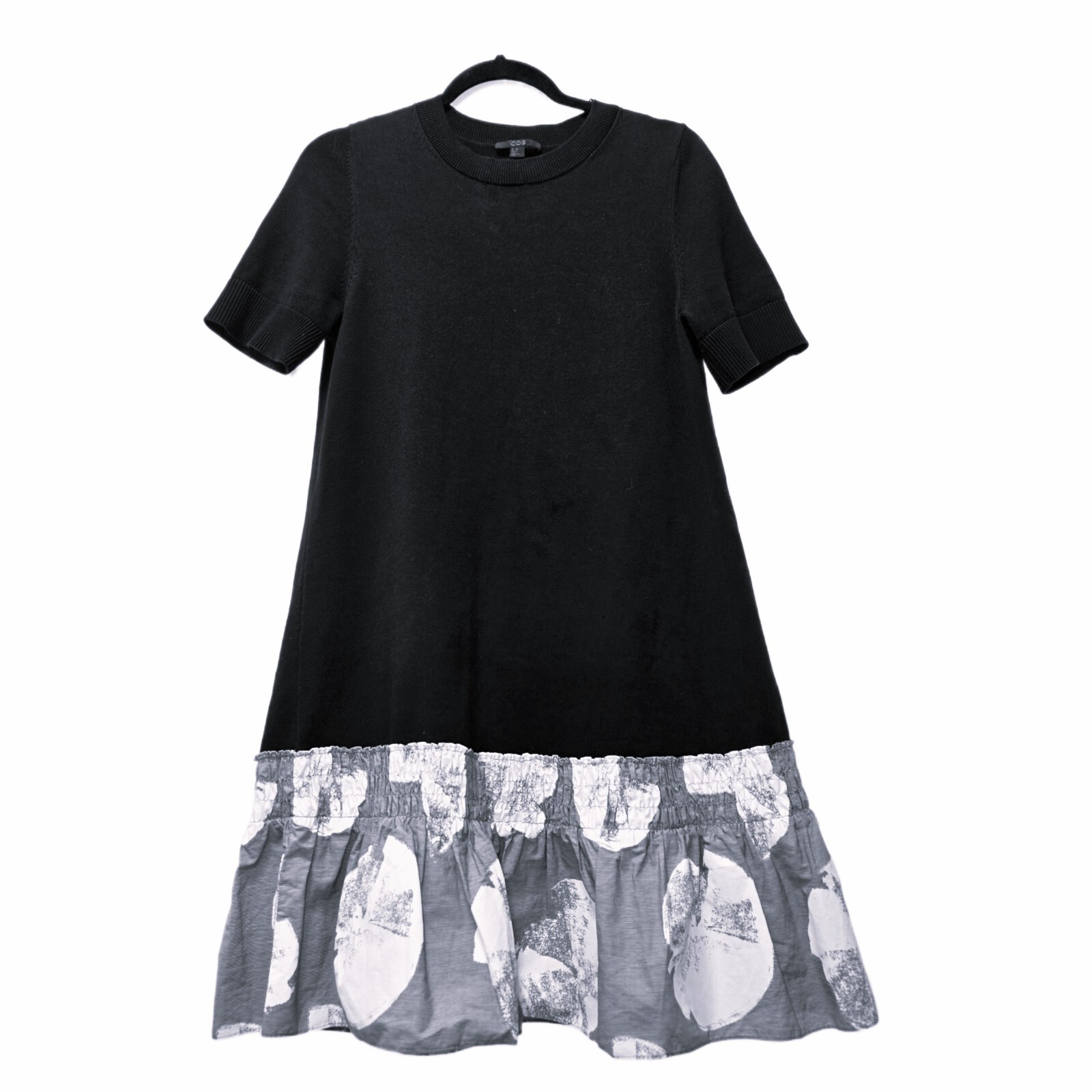 COS Women’s Smocked Panel A-Line Dress – Black, Size XS