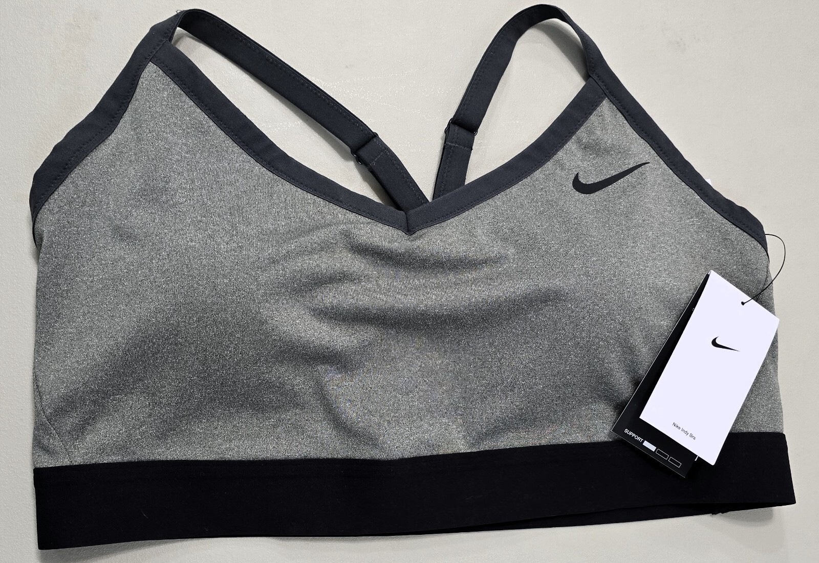 Nike Women's Pro Indy Bra Size 1X - Gray and Black - New with Tags