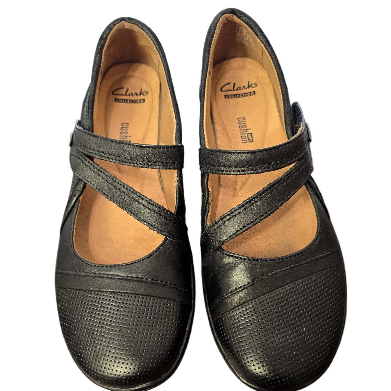 Clarks Women's Evianna Crown Everyday Flats – Black, Size 7.5