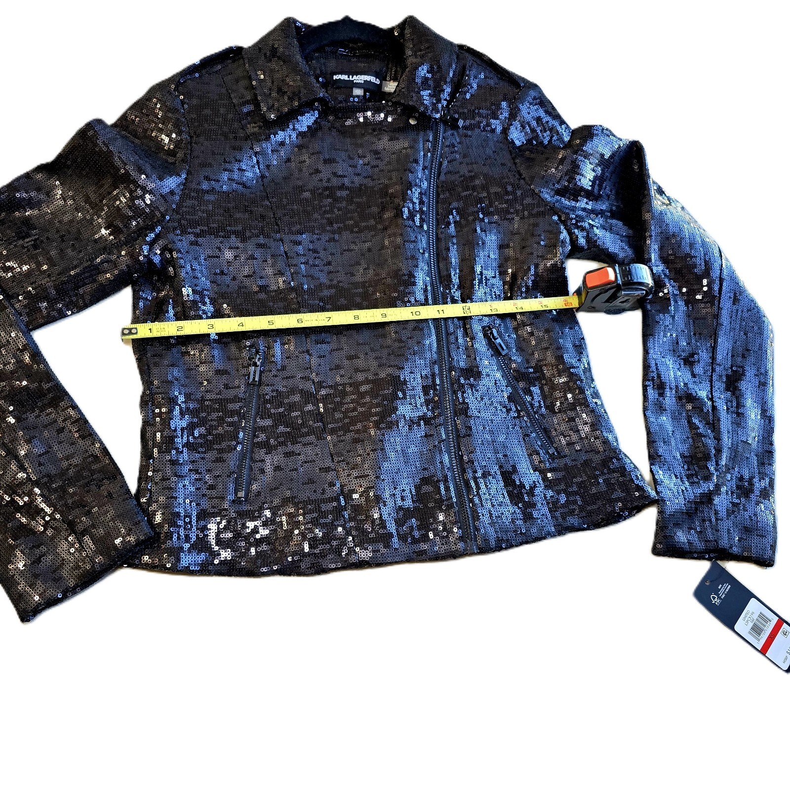 KARL LAGERFELD PARIS - Women's Sequined Moto Jacket – Size XS – NEW!