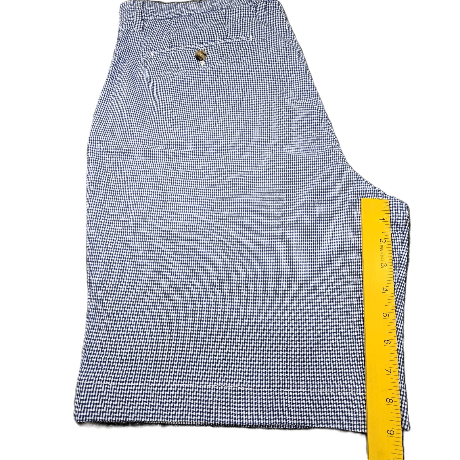 Polo Ralph Lauren Men’s Shorts 36 Blue White Houndstooth Chino Stretch Fit