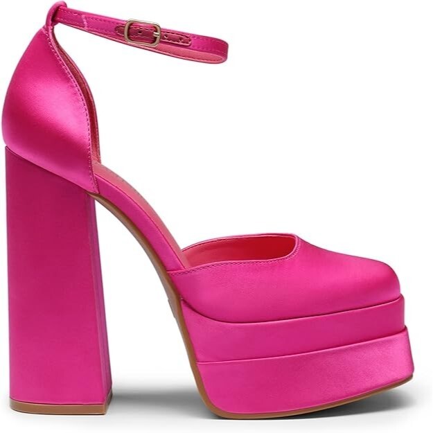 Dream Pairs Pink Platform Heels, Size 7 – Glamorous Style with All-Night Comfort