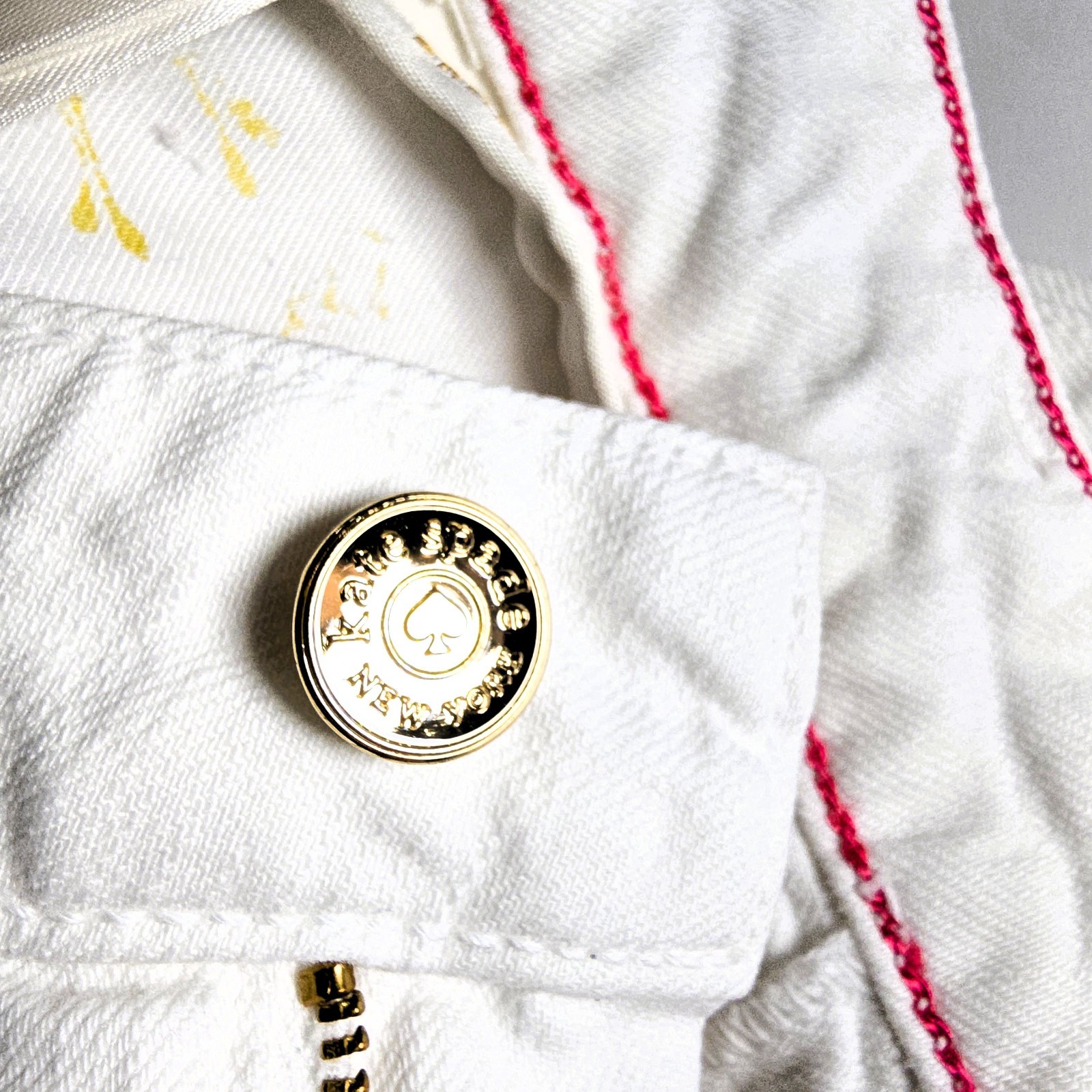 Kate Spade Broome Street Women’s White Capri Jeans Size 26 Slim Fit Stretch