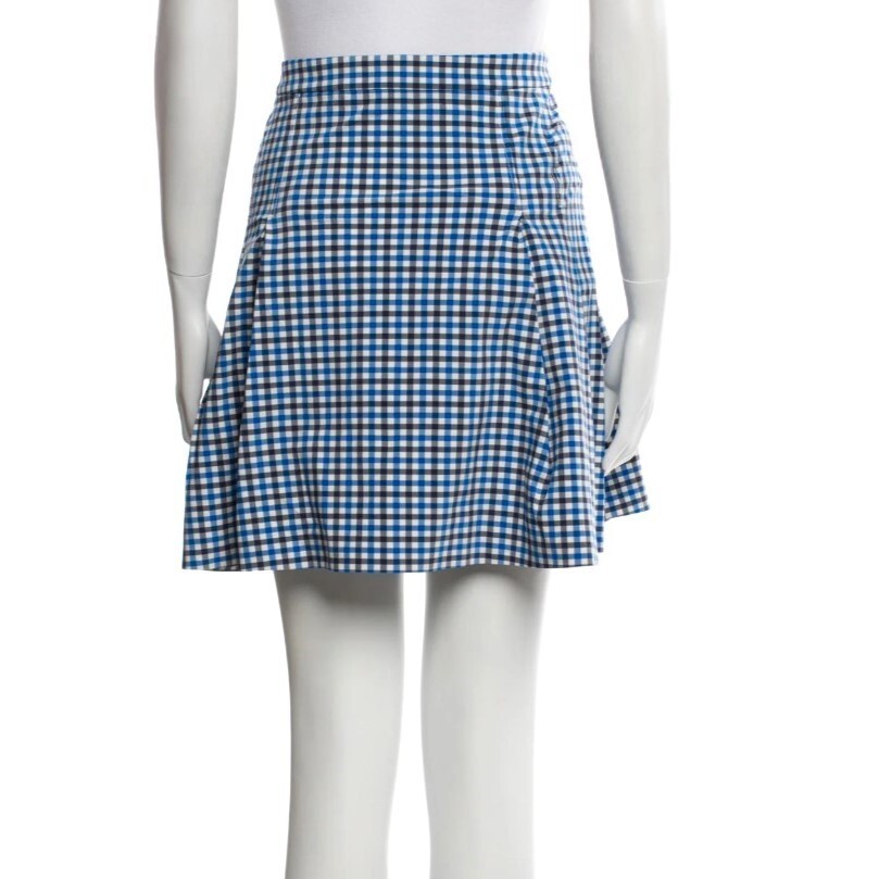 Tory Sport Gingham Golf Skirt Women’s Sz 0 Navy Blue White Stretch Tennis