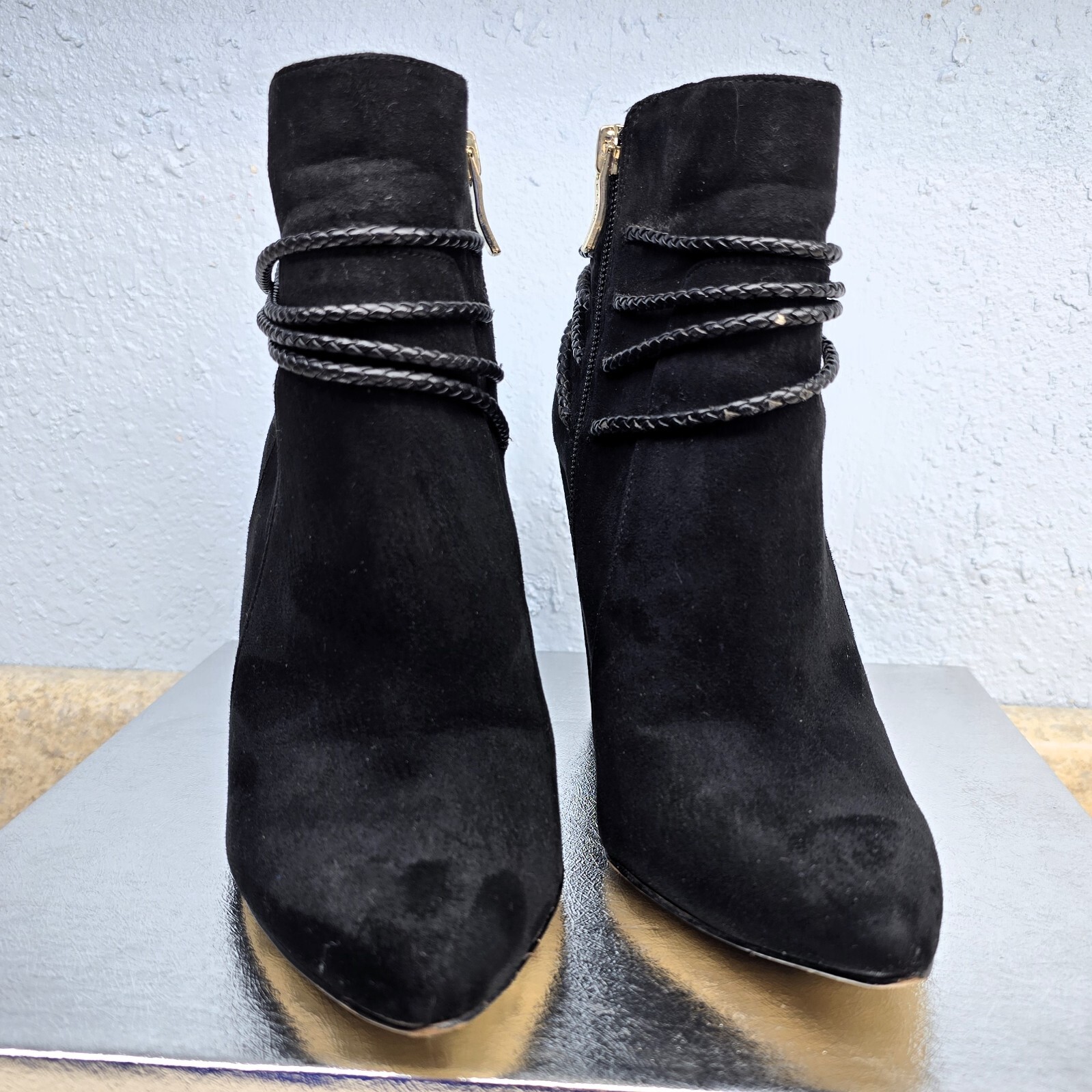 BCBGeneration Black Suede Women's Ankle Booties – Size 7