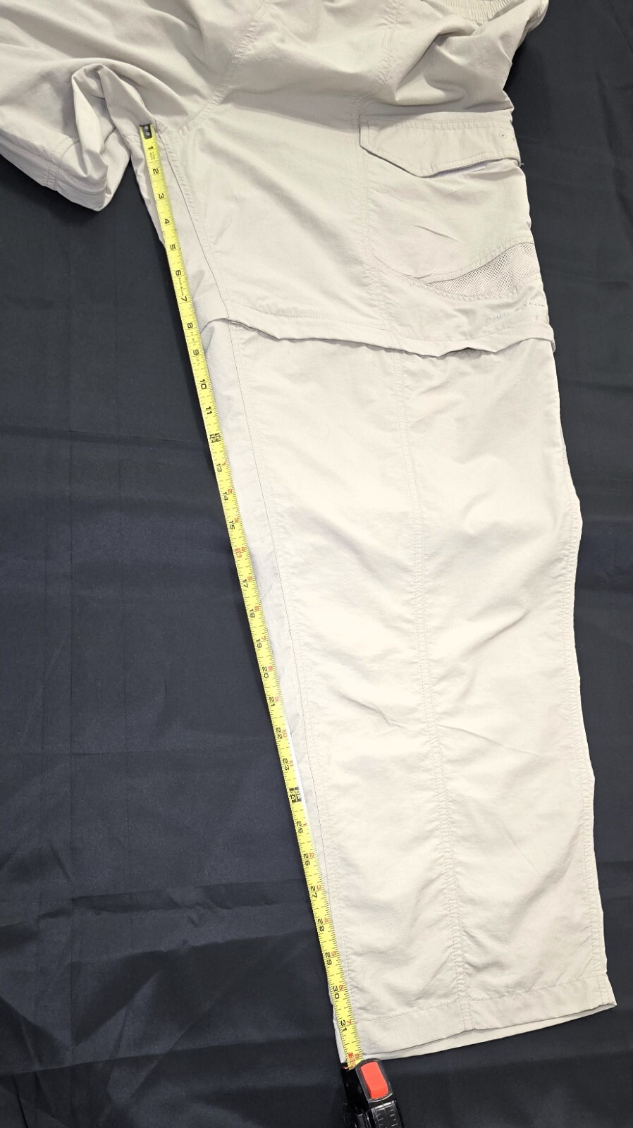 Columbia PFG Fishing Gear Convertible Pants - Beige - Sz XXL - Inseam 32".