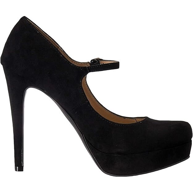 Chinese Laundry Women's Whimsical Mary Jane Pumps – Black Suede, Size 7