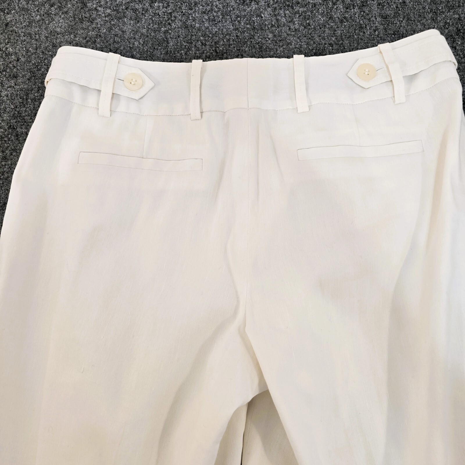 CLASSIQUES ENTIER Women’s White Linen Blend Dress Pants - Size 4 X 34 Tall