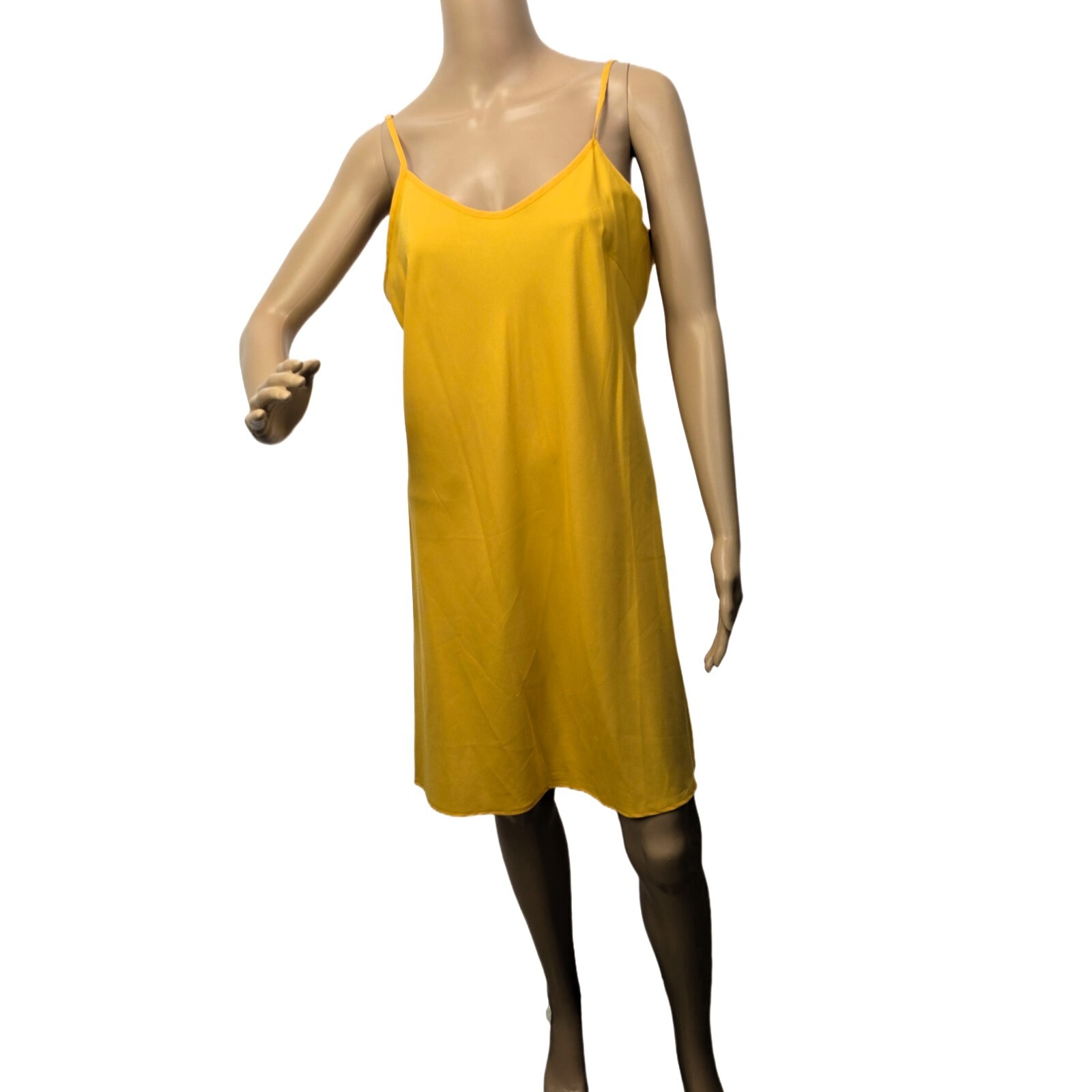NANETTE LEPORE Women's Yellow Slip Dress – Spaghetti Straps, Size 10