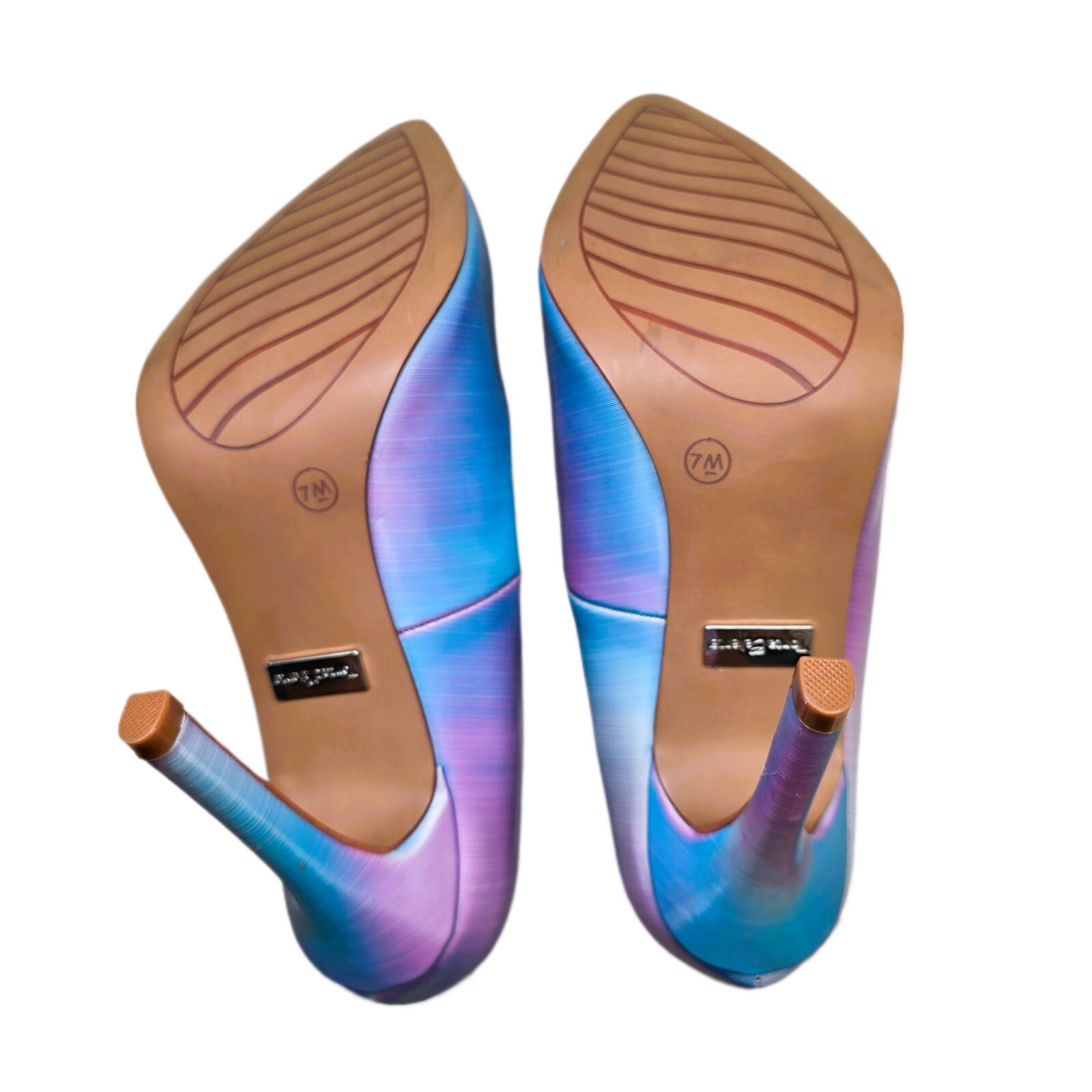Torta Caliente Womens Iridescent Stiletto Heel Shoes Size 7M Mermaid Fairy Fair