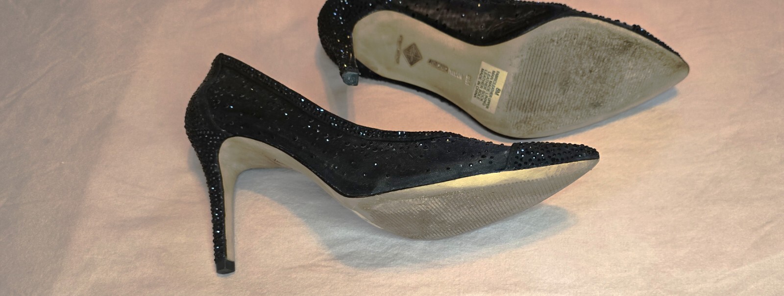 Stunning Antonio Melani Black Rhinestone Pumps - Size 8 - Perfect for You!