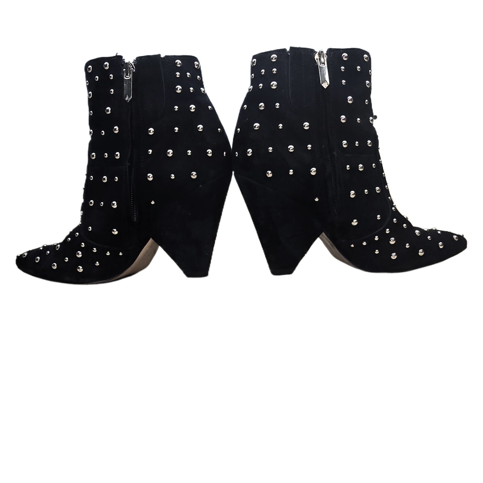 Sam Edelman Roya Studded Black Suede Ankle Boots, Size 7 – Bold & Stylish