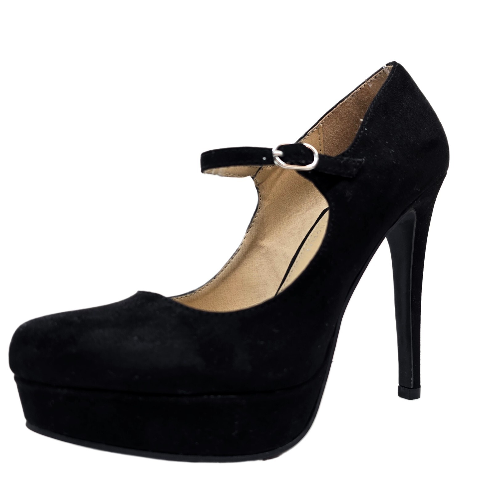 Chinese Laundry Women's Whimsical Mary Jane Pumps – Black Suede, Size 7