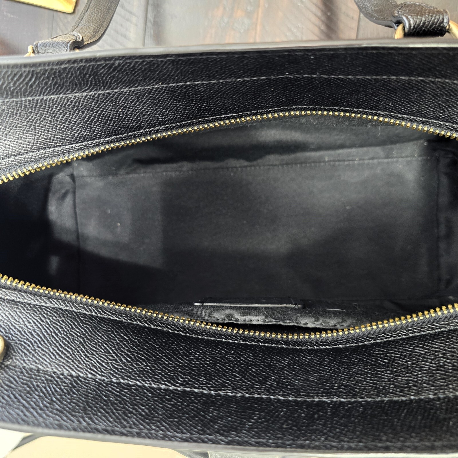 Coach Avary Carryall in Black Crossgrain Leather with Gold-Tone Hardware