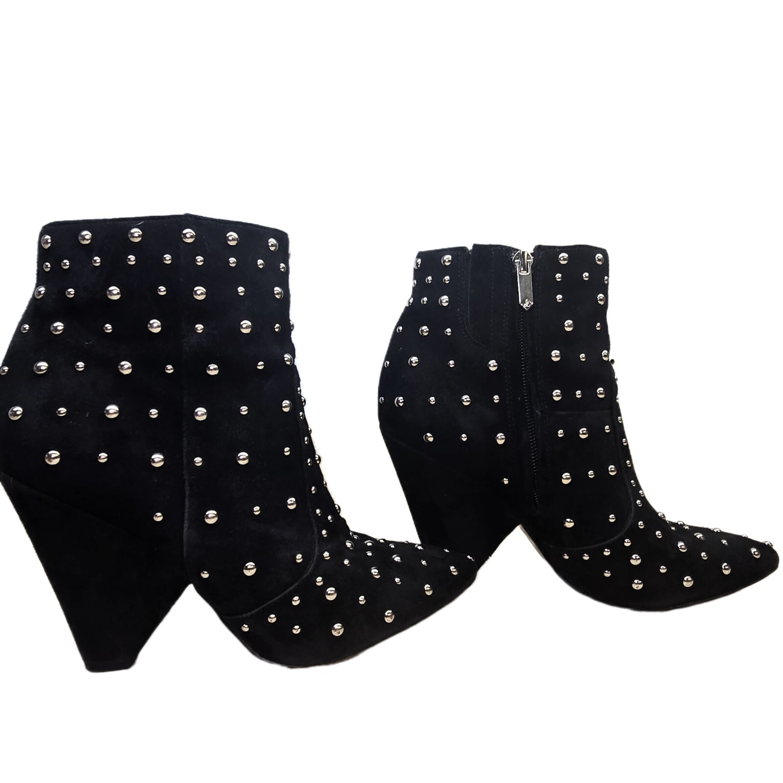 Sam Edelman Roya Studded Black Suede Ankle Boots, Size 7 – Bold & Stylish