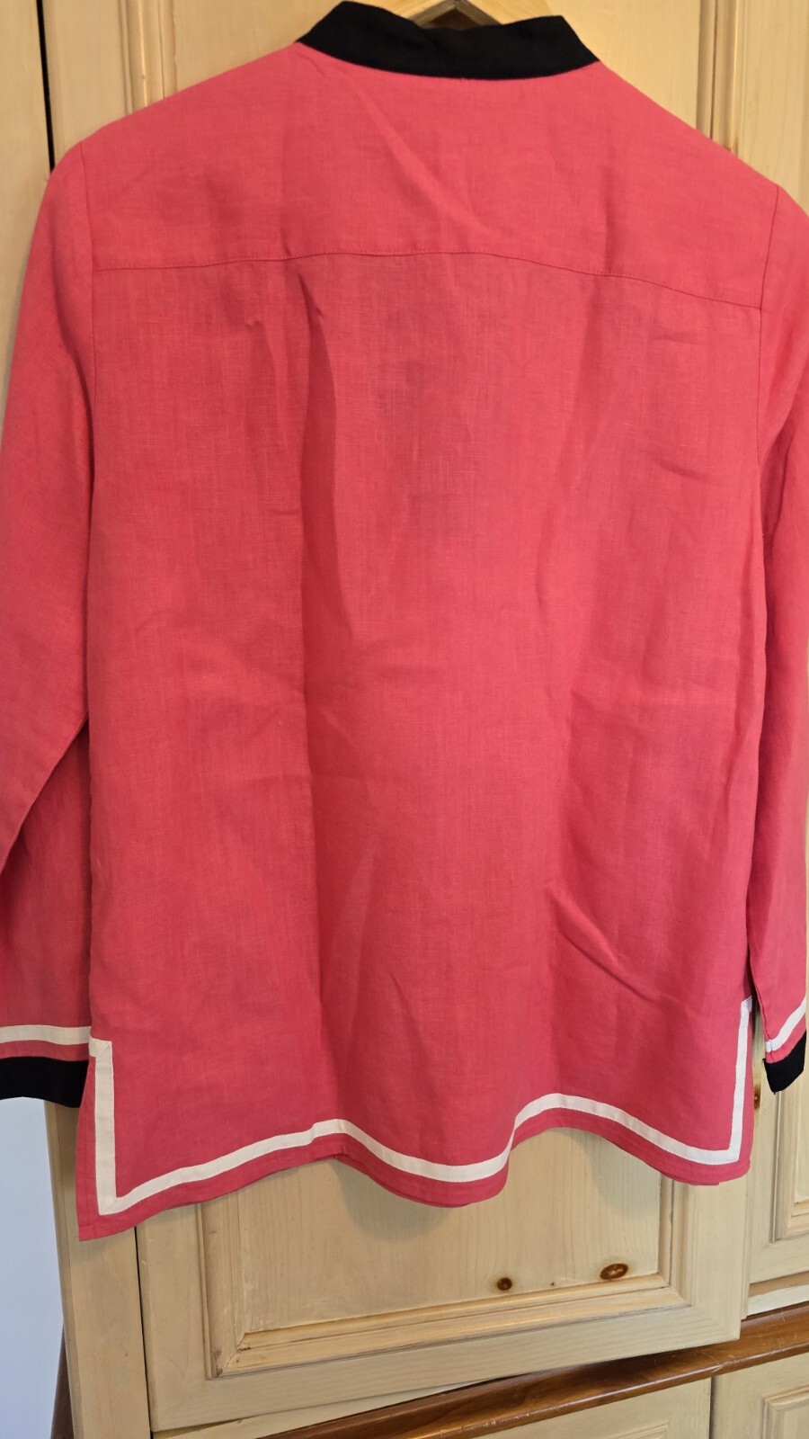 Talbots Women's Nautical Tunic - Size S | 100% Linen | Salmon Pink