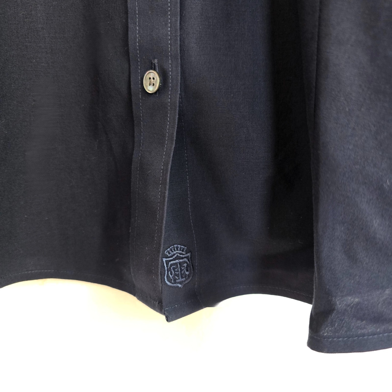 Talbots Women's Size 4 Dark Blue Long-Sleeved Button-Down Shirt – NWT