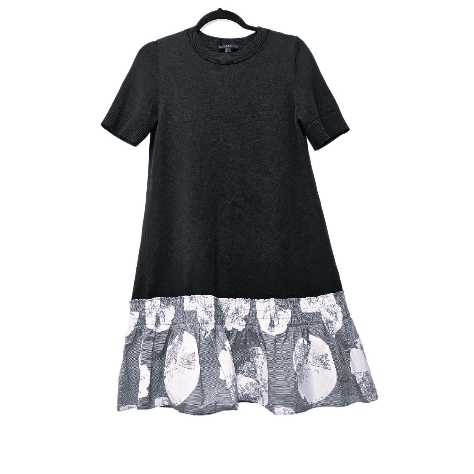 COS Women’s Smocked Panel A-Line Dress – Black, Size XS