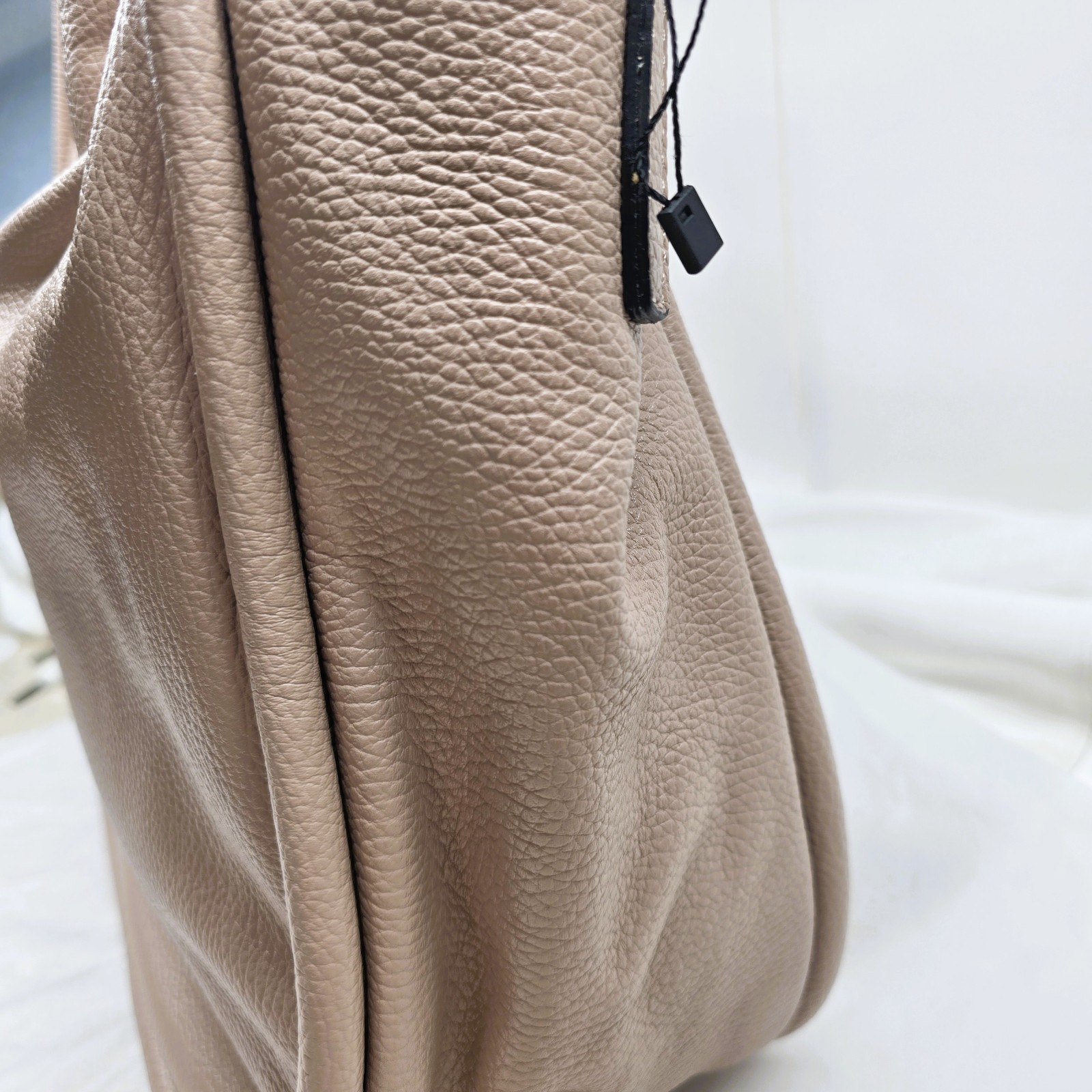 Italian Leather Women’s Large Hobo Handbag Nude Pink Made in Italy