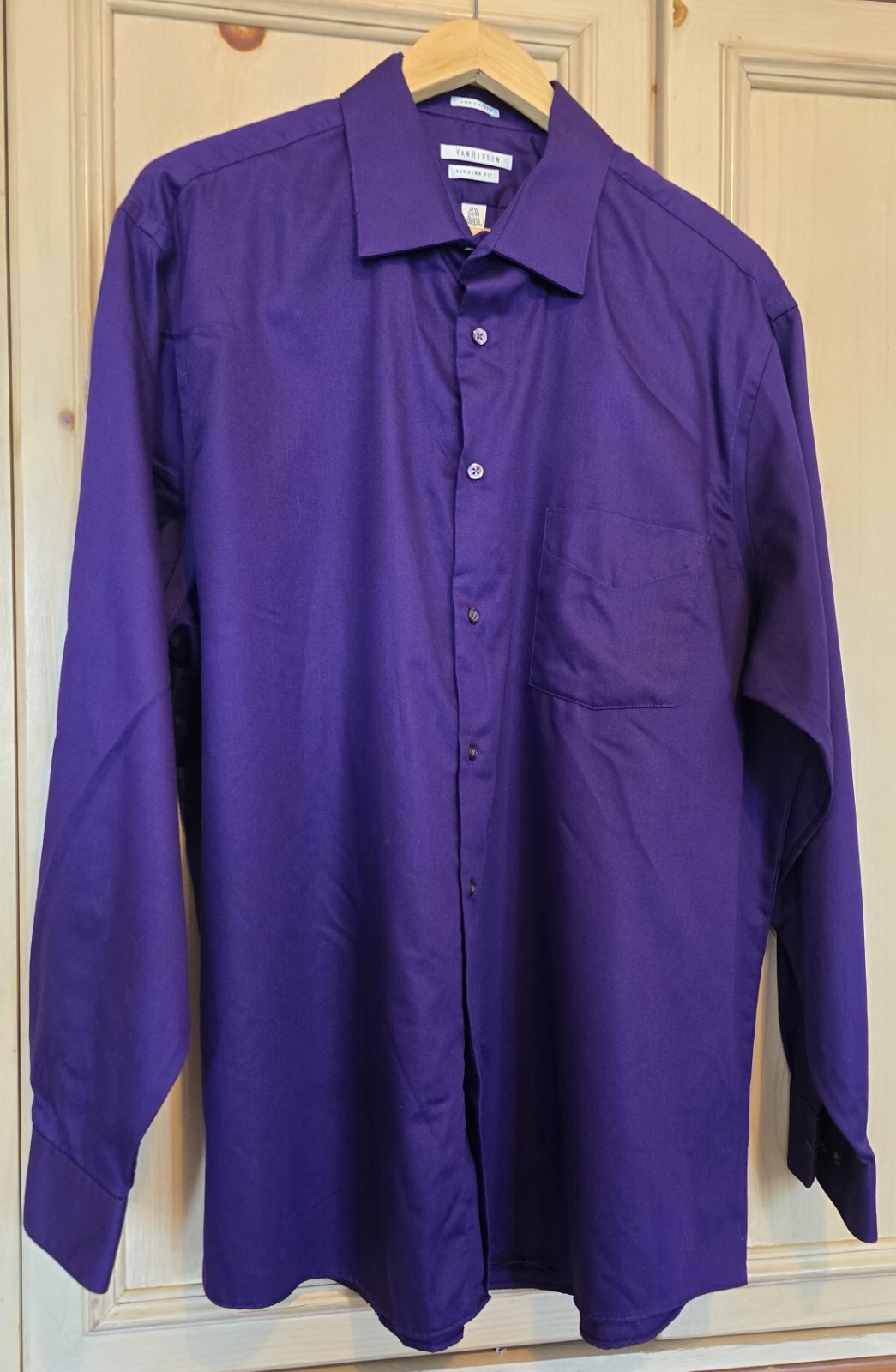 Van Heusen Long-Sleeve Button-Up Shirt - Purple (Size XL)