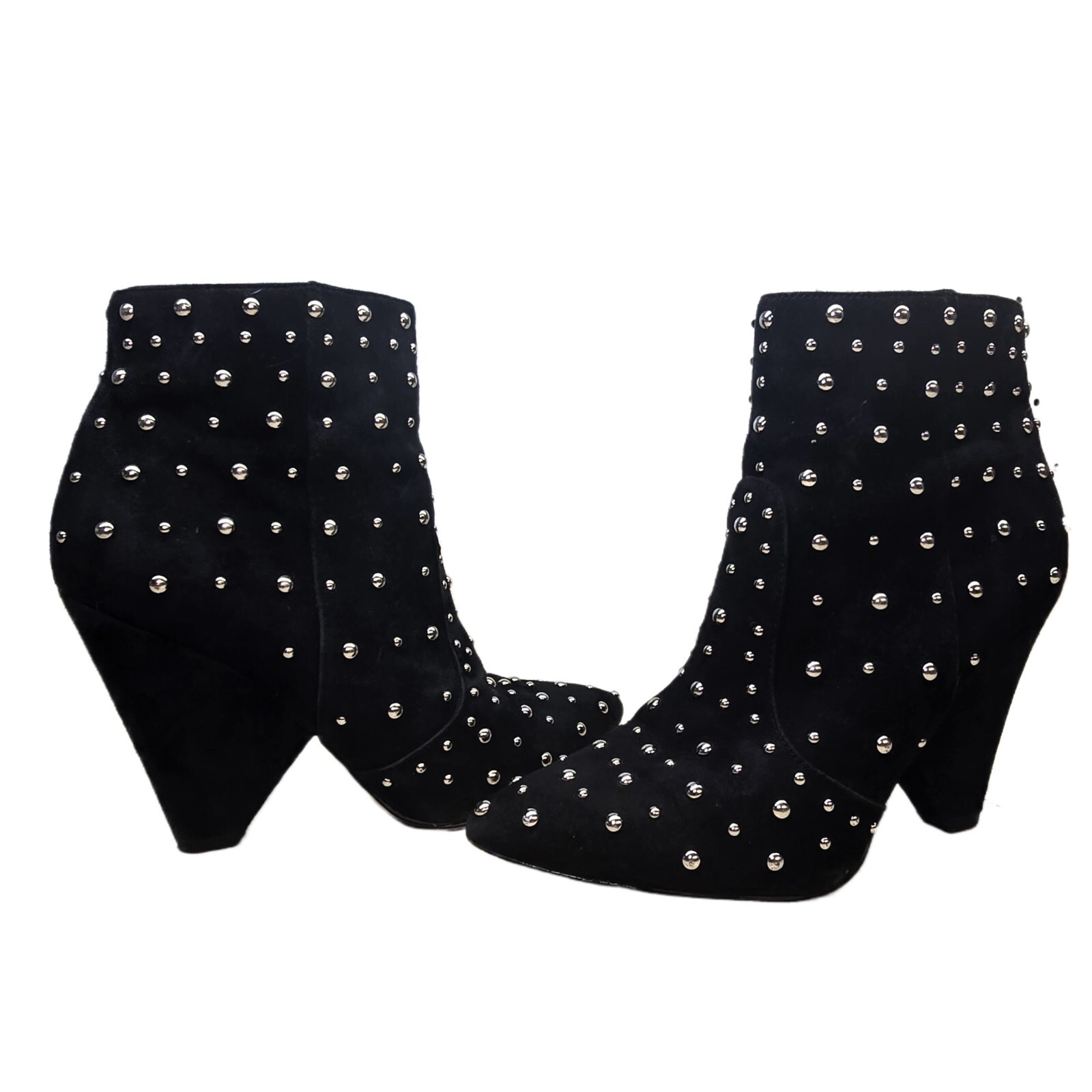 Sam Edelman Roya Studded Black Suede Ankle Boots, Size 7 – Bold & Stylish
