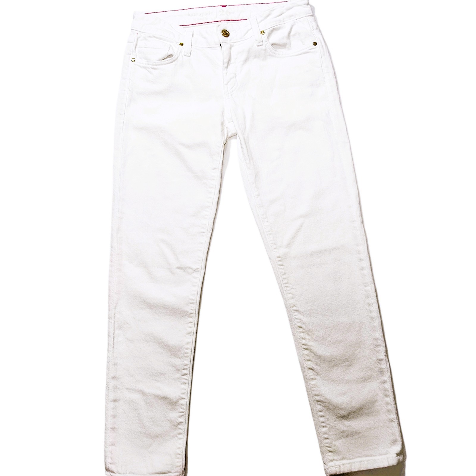 Kate Spade Broome Street Women’s White Capri Jeans Size 26 Slim Fit Stretch