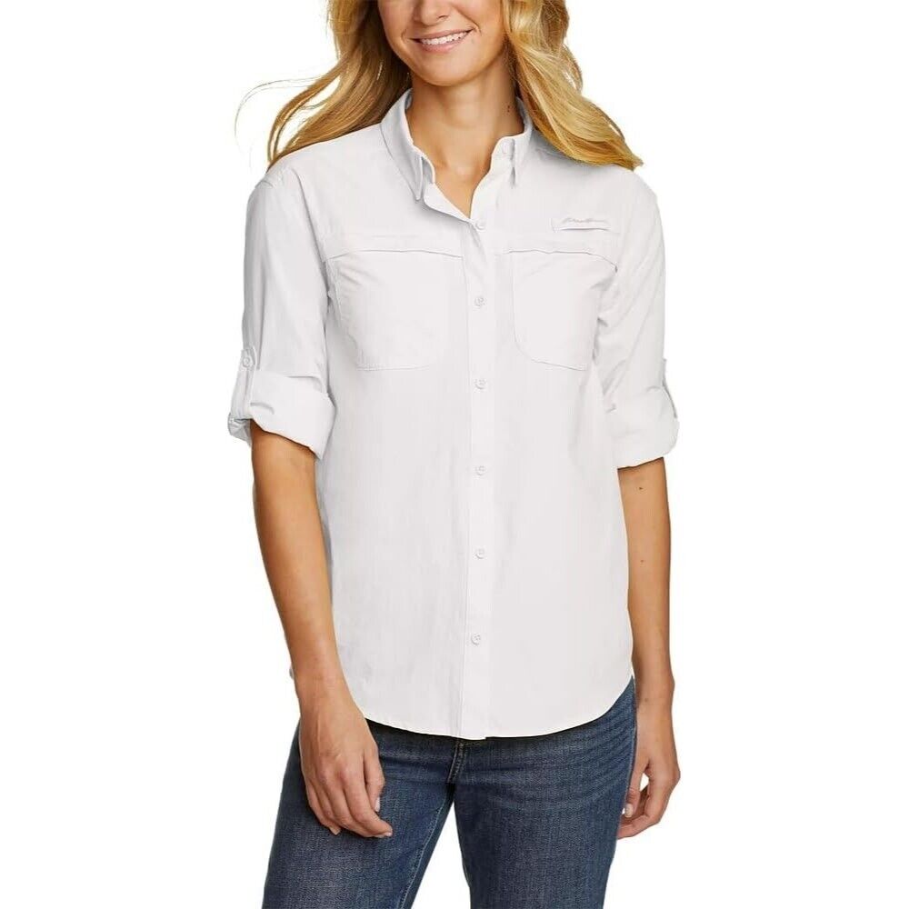 Eddie Bauer Women's Adventurer Pro Field Shirt – White, Size M