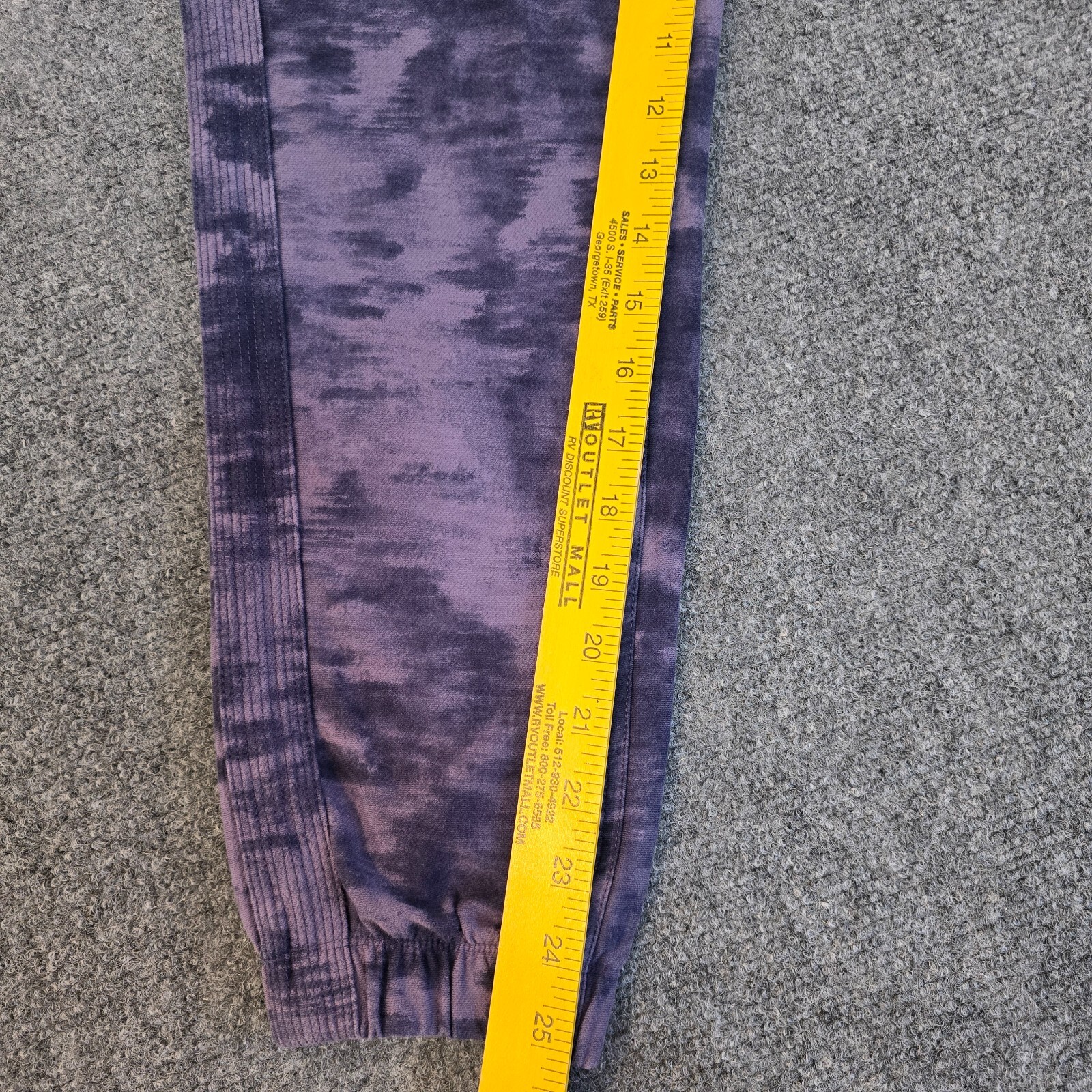 Athleta Farallon Printed Jogger Size 6 Inversion Medieval Violet Tie Dye Blue