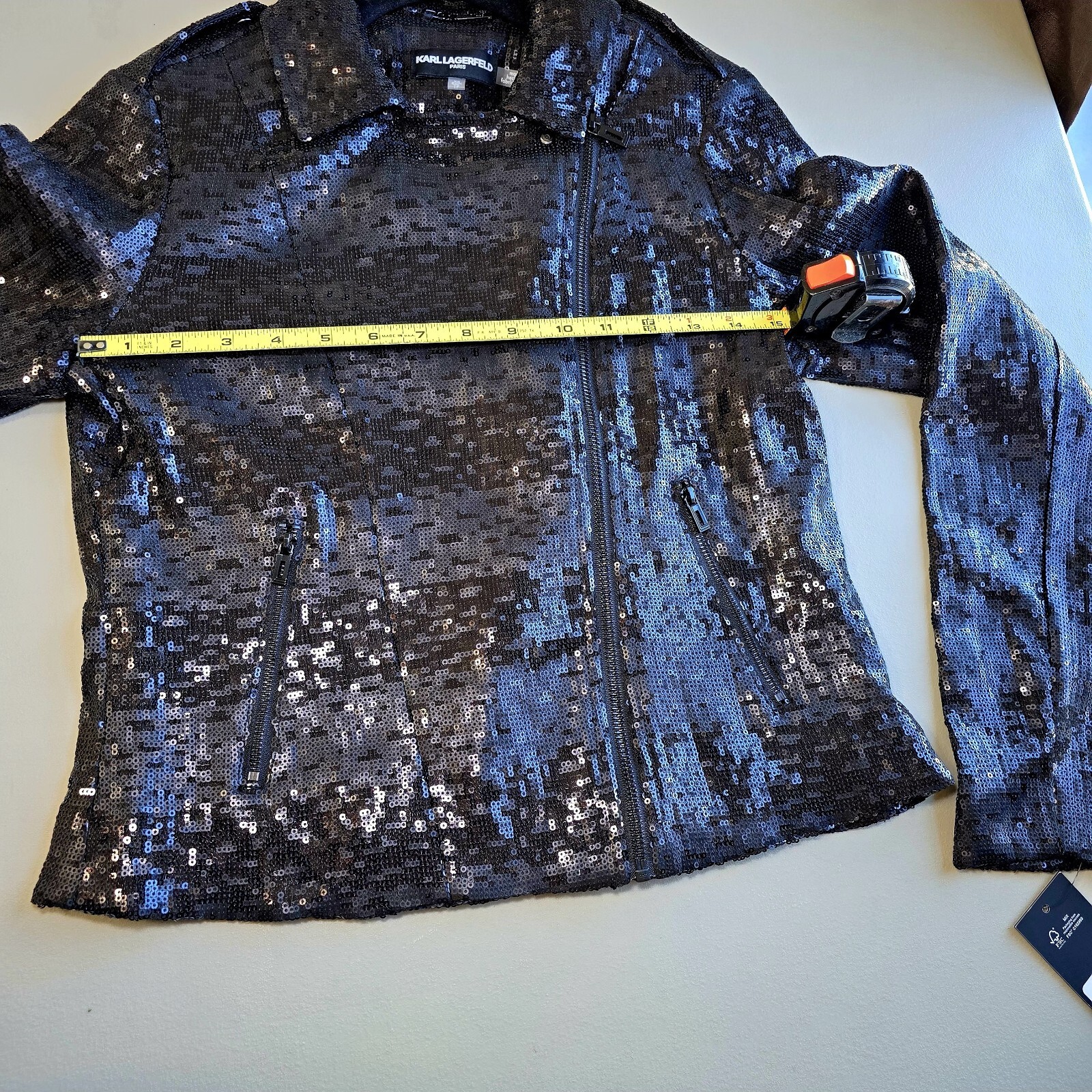 KARL LAGERFELD PARIS - Women's Sequined Moto Jacket – Size XS – NEW!