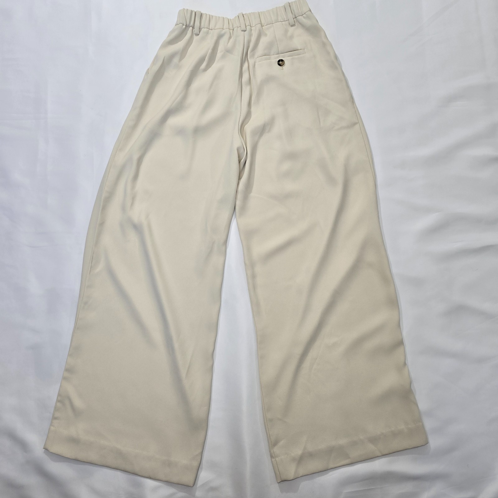 Maeve Anthropologie Avery Cream Wide-Leg Pleated Pants Women’s Size S